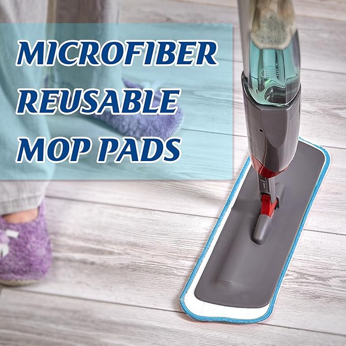 100 Pack Microfiber Mop Pads Machine Washable Cleaning Flat Mop Head Replacement Reusable Household Pads for Hardwood and Hard Surface Floor Cleaning and Scrubbing