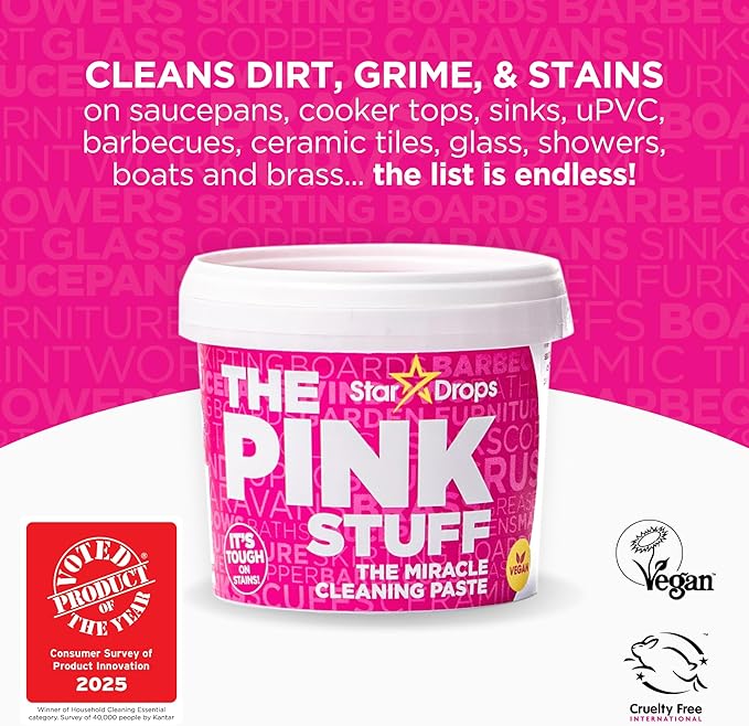 Stardrops The Pink Stuff Miracle Cleaning Paste – All Purpose Cleaner for Kitchens, Bathrooms & More
