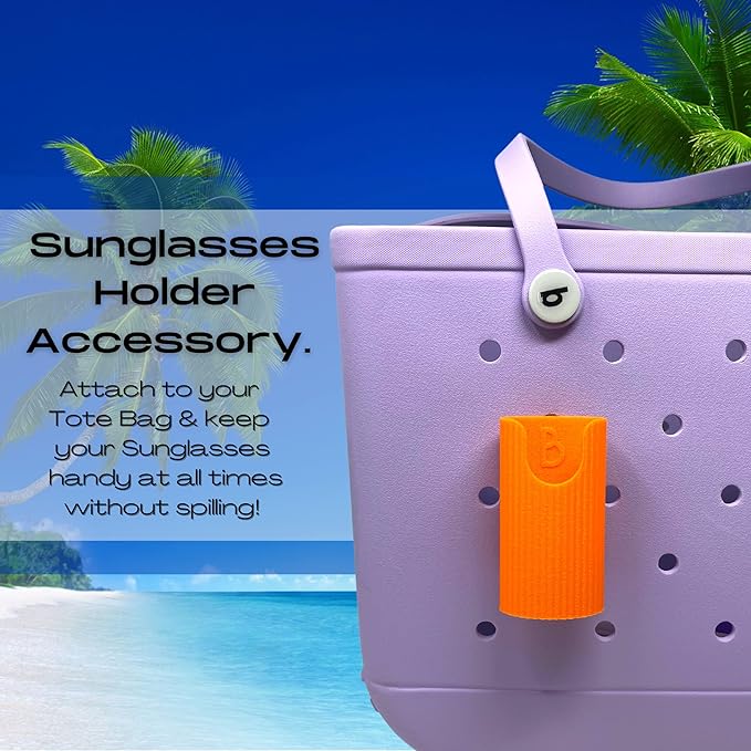 Sunglasses Holder Accessories - Premium Collection - Decorative Accessories & Organizers - Made in USA (Orange)