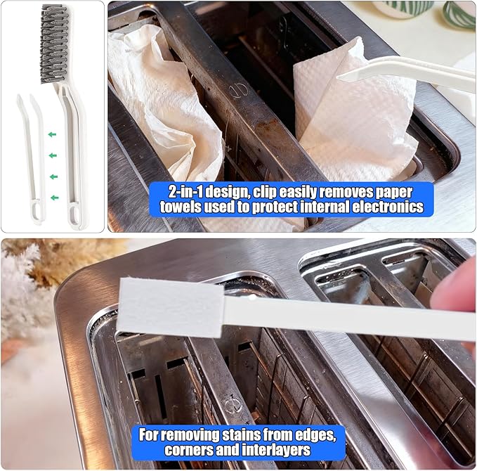 Toaster Cleaning Tools Set, Toaster Cleaner Brush, Toaster Accessories, Suitable for All Types of Toasters（17 Pcs）