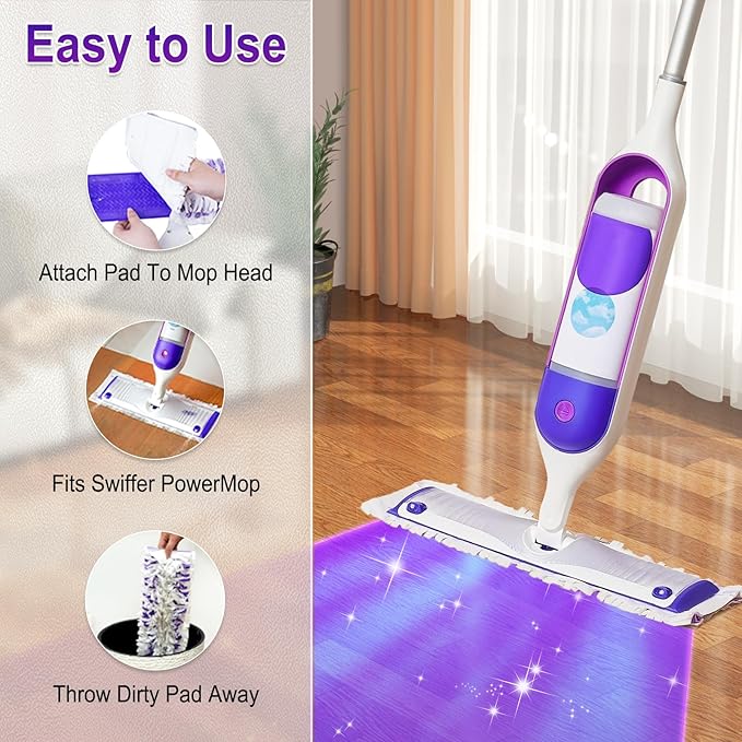 30 Pack Disposable Power Mop Pads for Swiffer Power Mop Pads,Compatible with Swiffer Power Mop Refills,Thickened Multi-Surface Replacement for Swiffer Wet Pads Refill on All Finished Floors