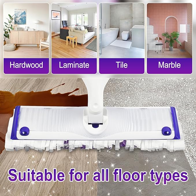 50 Pack Disposable Power Mop Pads for Swiffer Power Mop Pads,Compatible with Swiffer Power Mop Refills,Thickened Multi-Surface Replacement for Swiffer Wet Pads Refill on All Finished Floors