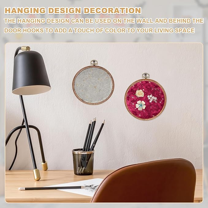 uxcell Round Pin Display Board, Velvet Wall Hanging Brooch Jewelry Display Stand Storage Holder for Enamel Pins Badges Brooches Jewelry, Star & Moon, Navy Blue