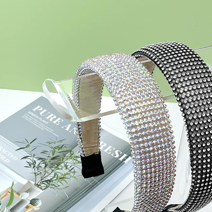Bigfety Acrylic Headband Holder, 2-Tier Hair Accessories Organizer Clear Stand for Girls