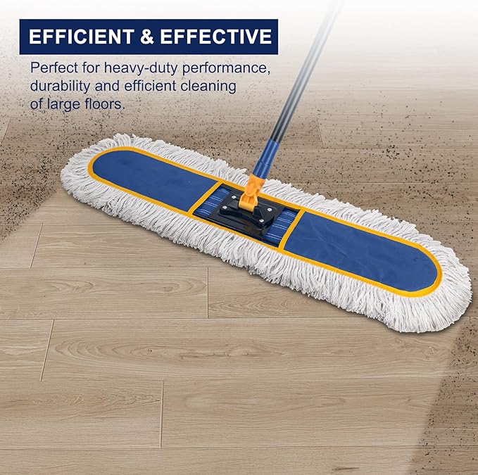 KeFanta 24" Commercial Dust Mop Replacement Heads,3 Pack Reusable Industrial Dust Mop Pads, Washable Cotton Dust Mop Refill for Floor Cleaning & Janitorial Supplies,Only Fits:B0D7MKSZ8N,B0FHHPTZHQ