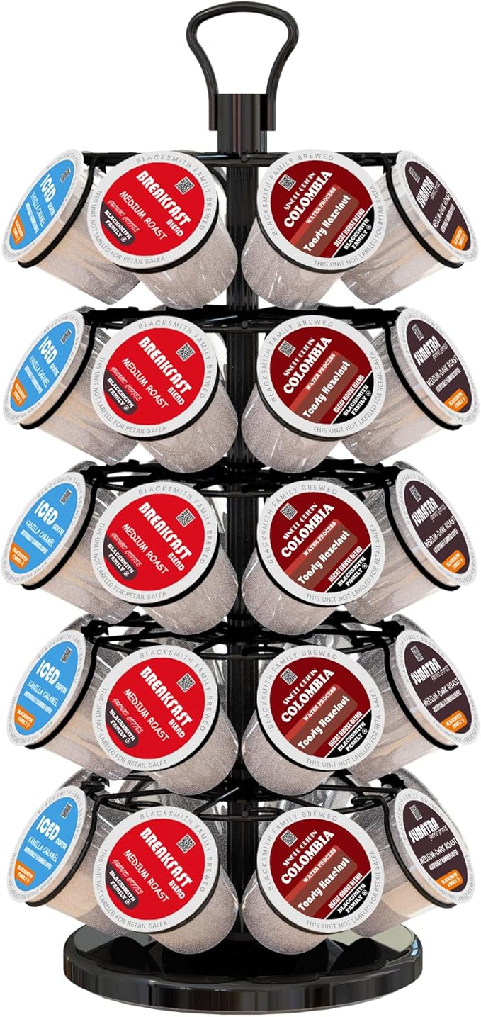 40 Pods Capacity Very Easy Assembly K Cup Holders,K Cup Holder, K Cups Holder,K Cup Carousel, Coffee Pods Holder Storage Organizer Stand