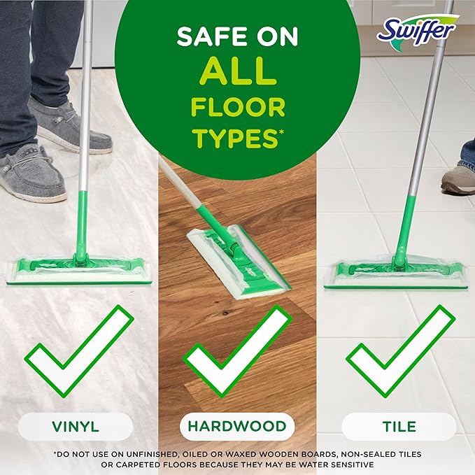 Swiffer Sweeper Wet Mopping Cloth Multi Surface Refills, Mops for Floor Cleaning, Febreze Lavender Scent, 36 Count