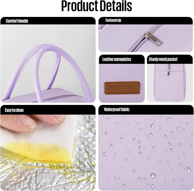 Lunch Bag Women/Men Lunch Box Women/Men (Lavender)