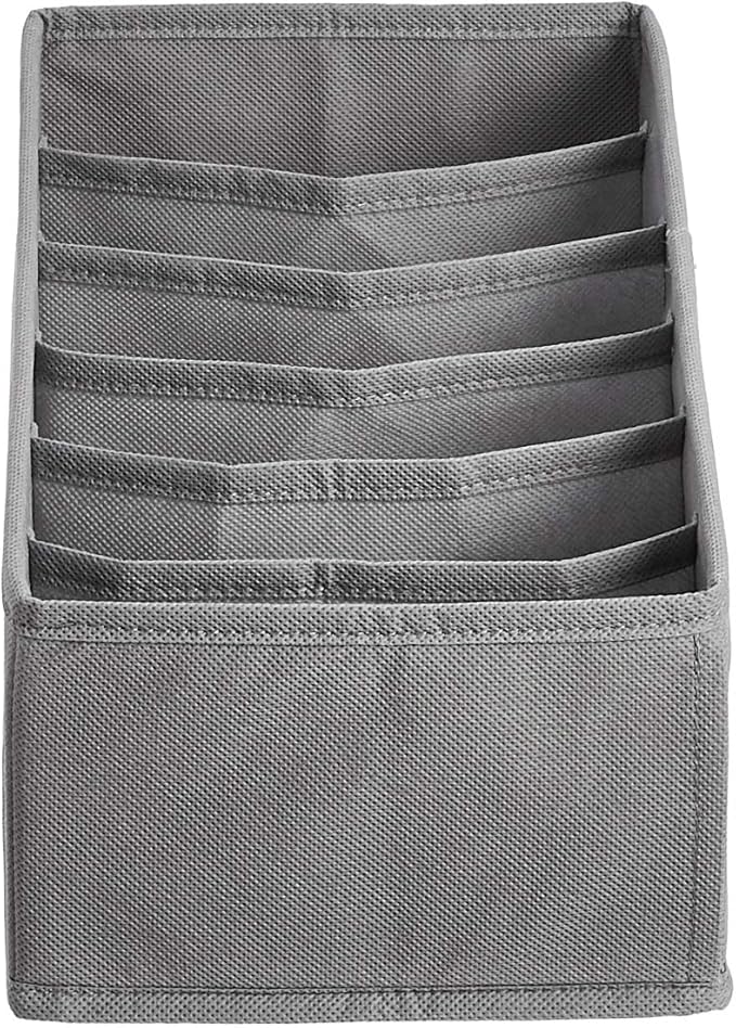 Amazon Basics Underwear Dresser Drawer Organizers, Gray | Pack of 2
