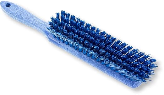 SPARTA Handheld Soft Counter Brush 8 Inch Bristle Span, Multi-Use Dust Brush with 5 Inch Handle for Tables, Countertops, and Delicate Surfaces, Polyester, Blue