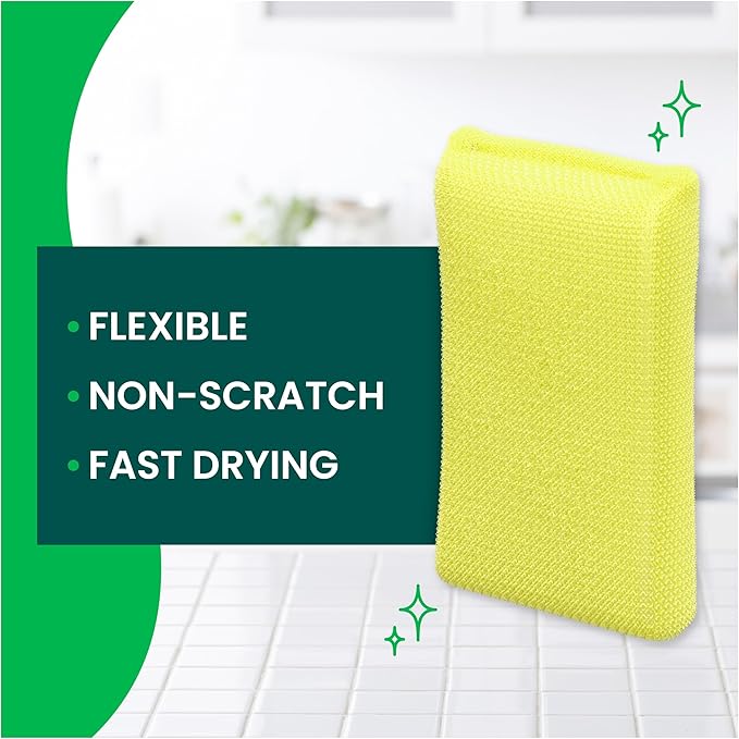 Scotch-Brite Dobie Pads, Dobie Sponge for All Purpose Cleaning of Kitchen, Bathroom, and Household, Non Scratch Dobie Cleaning Pads Safe for Non-Stick Cookware, 24 Dobie Pads