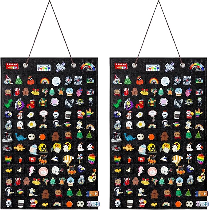 Collector Pin Board,Pin Collections Storage Holder,Enamel Pin Hanging Display Board,Pin Board For Pins Collection,Pin Holder Display For Wall,Enamel Pin Organizer Display Case(96 Slots,Black+Black)