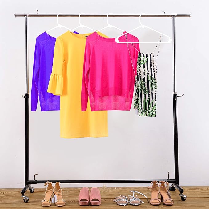 Utopia Home Plastic Hangers 30 Pack - Clothes Hanger with Hooks - Durable & Space Saving (White)