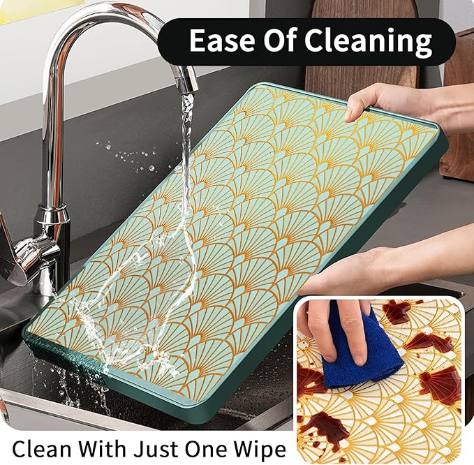 3D Drawer and Shelf Liner for Kitchen Cabinet: 12 in X 20 Ft 3D Waterproof Shelf Paper Non Adhesive Refrigerator Liners Golden Ginkgo Leaf Easy Liners for Bathroom with Knife Tape Measure