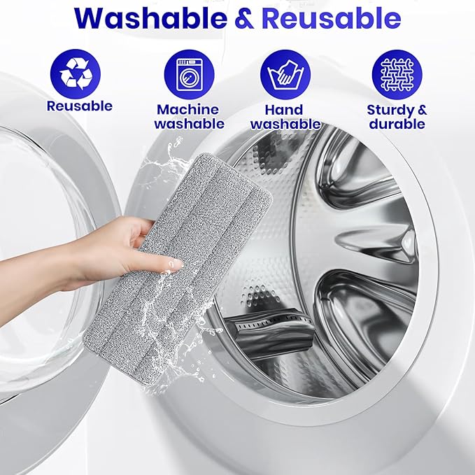 10 Pack Swiffer PowerMop Replacement Mop Pads,Compatible with Swiffer PowerMop Multi-Surface Mop,Size:15''*4.53'',Grey