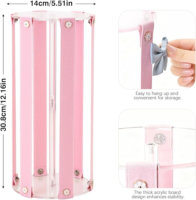 Bow Organizer for Girls - Large Capacity Hair Clip Organizer, Effortless Hair Bow Holder for Home Dresser, Perfect for Gifting, Essential Storage Solution for Girls