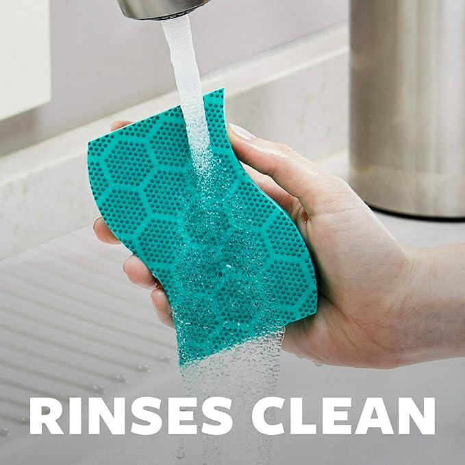 Scotch-Brite Odor Resist Heavy Duty Scrub Sponge, Dishwasher-Safe Kitchen sponges for Serious Scrubbing, Multipurpose Dish Sponge for Stuck-On Messes, 6 Scrubbing Sponges (Pack of 2)