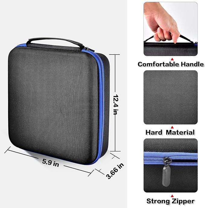 Case for Dremel Versa Power Scrubber Kit Cleaning Tool PC10-07/ PC360-5 Grout Brush, Bathroom Shower Scrub Kitchen & Bathtub Cleaner Holder for More Kinds Spin Scrubbers, Sponge Pads(Box Only)