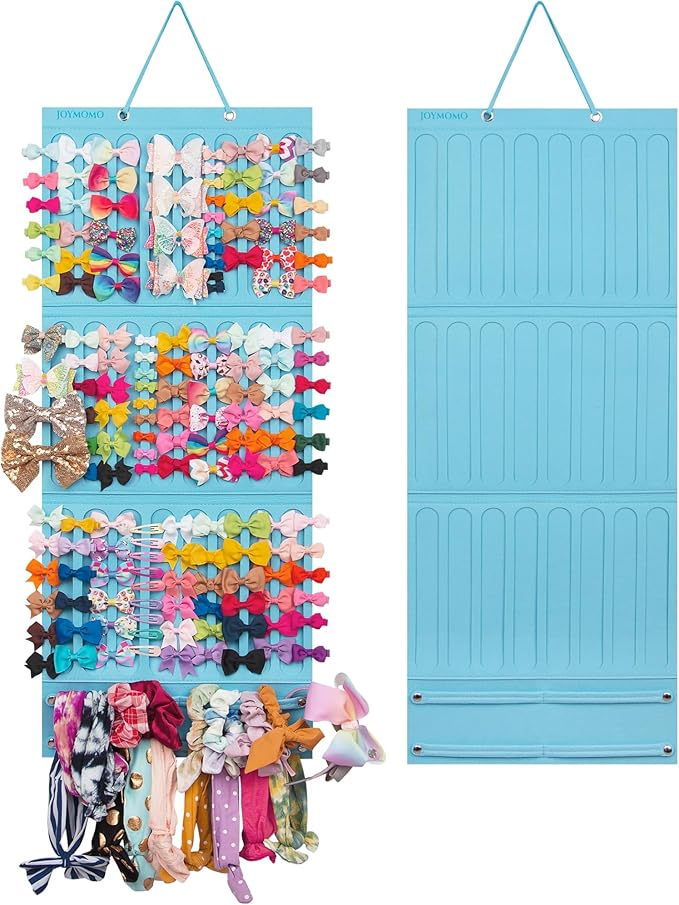 Hair Bow Holder Organizer For Girls Hanging Bow Holder For Girls Hair Accessories Storage Organizer For Headbands, Hair Clips, Hair Ties, Scrunchies (Without Hair Bows) (blue)