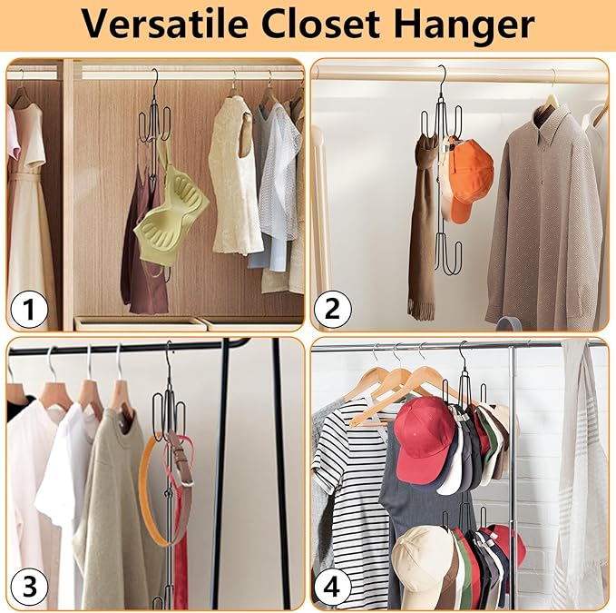 Hat Hangers for Closet, Stainless Steel Hat Organizer, Hat Racks for Baseball Caps, Cap Organizer for Baseball Caps, 1 Pack