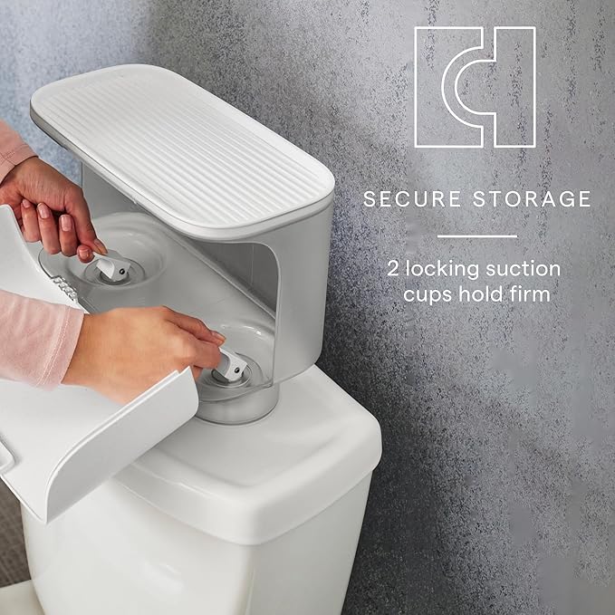 YouCopia Hideaway Toilet Cabinet, Over The Toilet Bathroom Organizer for Paper Rolls, Wipes and Accessories