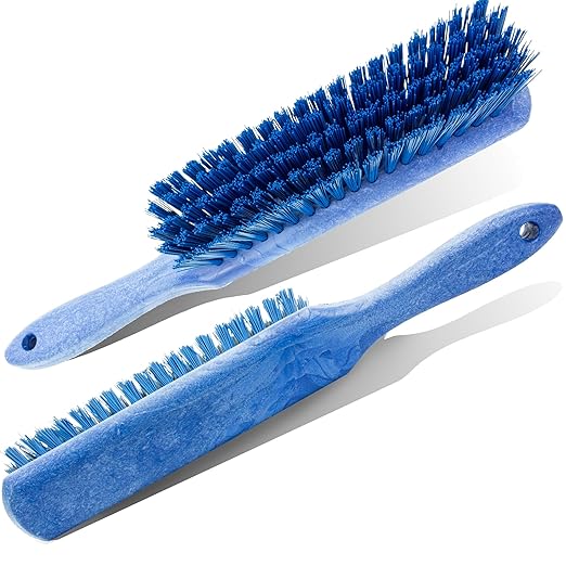 SPARTA Handheld Soft Counter Brush 8 Inch Bristle Span, Multi-Use Dust Brush with 5 Inch Handle for Tables, Countertops, and Delicate Surfaces, Polyester, Blue, (Pack of 6)