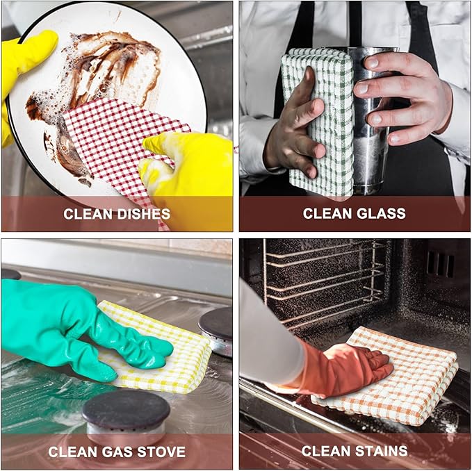 Nialnant 8 Pack Dish Cloths for Washing Dishes,Super Soft Kitchen Towels Absorbent Kitchen Dish Rags,Terry Cleaning Cloth-25 x 16 in