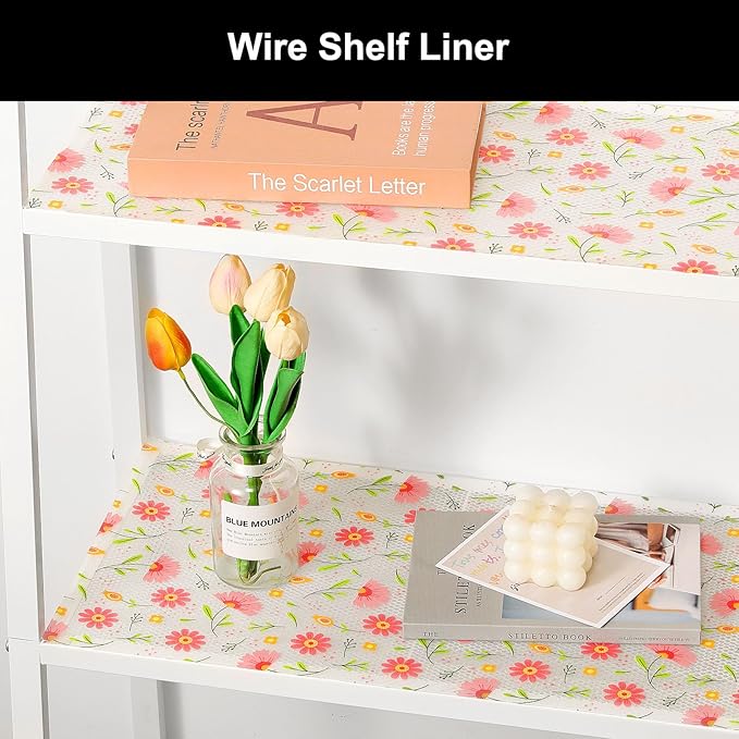 Cooyes Shelf Liner – Premium Non-Adhesive Cabinet & Drawer Liner for Kitchen – Waterproof Shelf Paper with Modern Pattern – Durable EVA Cabinet Mat – Easy to Cut （12" W x 360" L）