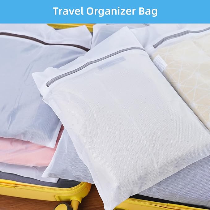 GOGOODA Mesh Laundry Bags for Delicates Durable Protective Wash Bags for Clothes, Multi-Size Washing Bag Set, 4PCS （2L,2XL）