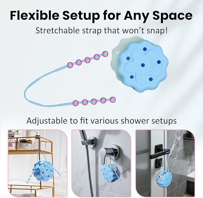 2 Packs Yellow&Blue Silicone Shower Steamer Tray/Holder, Durable Steamer Hanger, Long Lasting Shower Accessories, Aromatherapy Diffuser Containers, Bathroom Accessories for Bathroom Yoga Decor