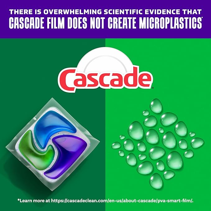 Cascade Platinum Plus Dishwasher Pods, Dishwasher Detergent, Dish Detergent Soap, Fresh, 19 Count
