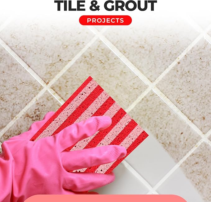 Multi-Purpose Sponges for Cleaning - USA 4 Pack, Large Sponges for Car Washing, Tile & Grout, All Purpose Cleaning