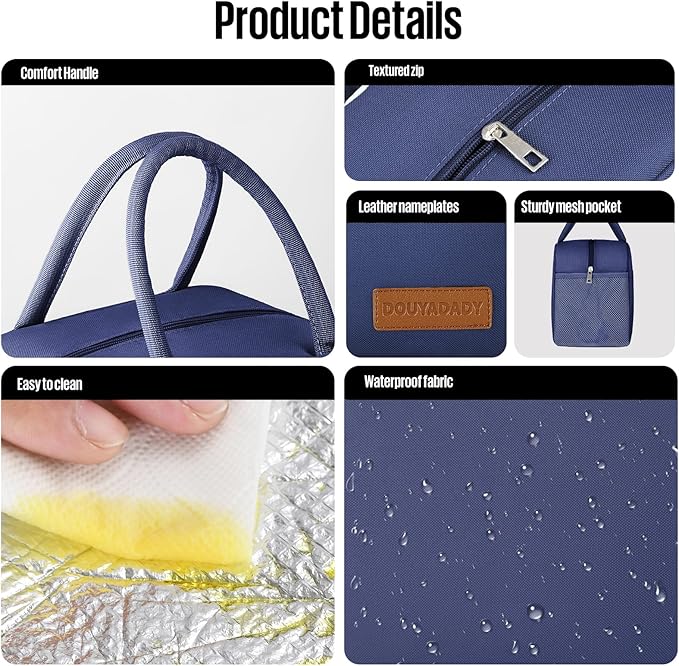 Lunch Bag Women/Men Lunch Box Women/Men (Dark blue)