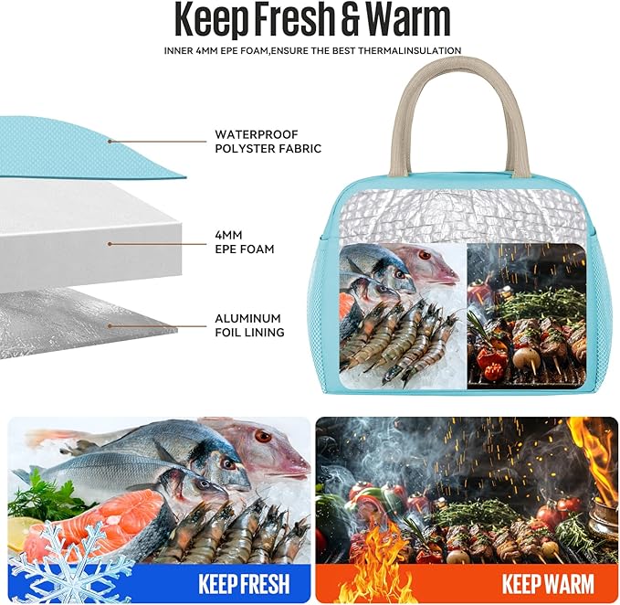 Lunch Bag Women/Men Lunch Box Women/Men (blue)