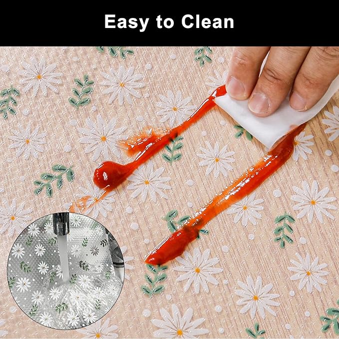 Cooyes Shelf Liner – Premium Non-Adhesive Cabinet & Drawer Liner for Kitchen – Waterproof Shelf Paper with Modern Pattern – Durable EVA Cabinet Mat – Easy to Cut （24" W x 240" L）