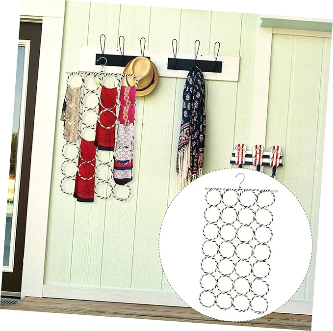 Garneck 1pc Multipurpose Scarf Hanger Rotatable Scarves Rack for Closet Organization Lightweight Shawl Holder Space-Saving Accessory Organizer for and Belts Random Design