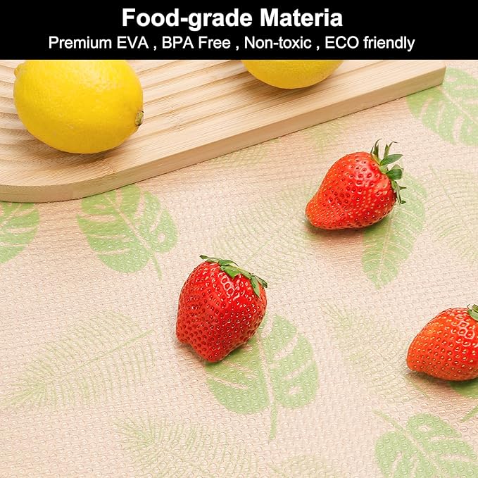 Cooyes Shelf Liner – Premium Non-Adhesive Cabinet & Drawer Liner for Kitchen – Waterproof Shelf Paper with Modern Pattern – Durable EVA Cabinet Mat – Easy to Cut （12" W x 240" L）