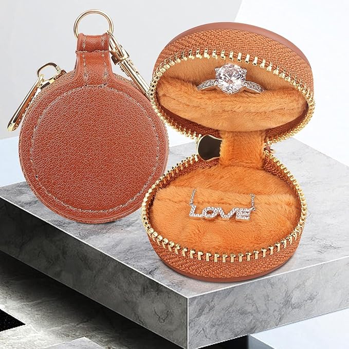 Crystal Velvet Wedding Ring Box, Engagement Proposal Ring Holder, Engagement Ring Box, Crystal Velvet Jewelry Ring Storage Box Marriage Proposal Wedding Anniversary Leather