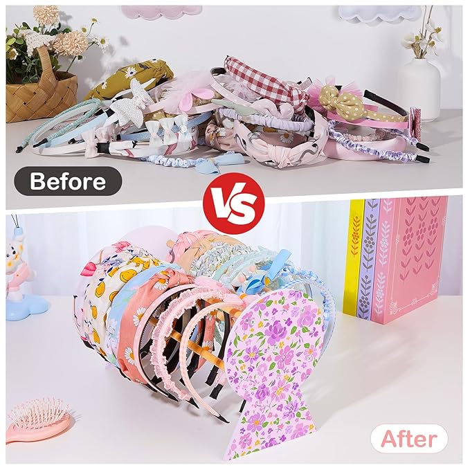 Basumee Headband Holder Hair Accessories Headbands Organizer for Girls Headband Display Hairband Storage Organizer Room Decor for Girls