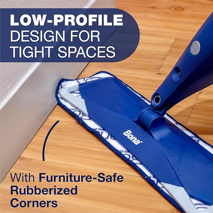 Bona Premium Motion Multi-Surface Floor Spray Mop - Includes Multi-Surface Floor Cleaning Solution and Machine Washable Microfiber Cleaning Pad - for Stone, Tile, Laminate, and Vinyl Floors