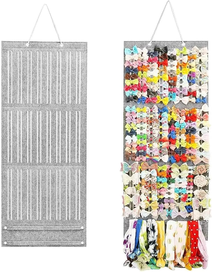 Hanging Claw Clip Organizer for Women Large Capacity Hair Bows Holder Hair Accessories Storage for Sunglasses, Hair Clips, Jewelry, Headbands, Claw Clips Organizer