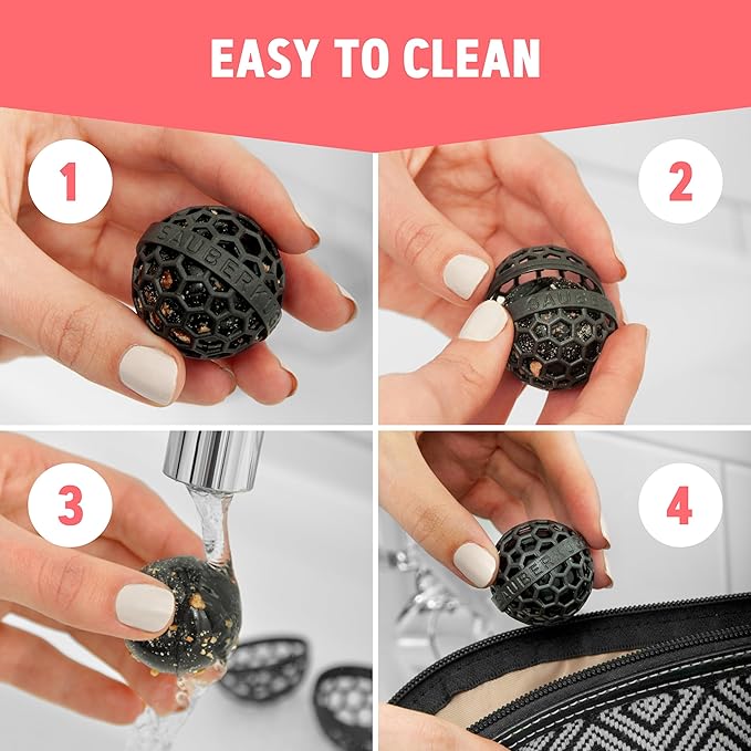 Sauberkugel® for the bag | Petrol | Reusable Bag Cleaner for Handbags, Wallets and Backpacks | Collect Dirt, Crumbs & Lint | Silicone & PVC Free (3.5cm)