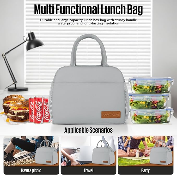 Lunch Bag Women/Men Lunch Box Women/Men (grey)