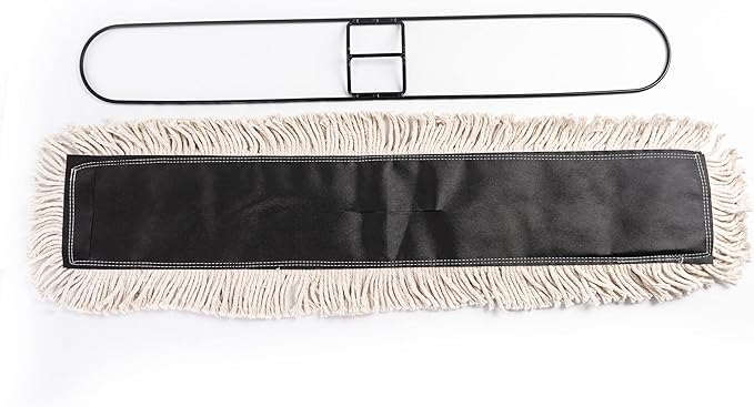 Matthew Cleaning 24'' High Strength Disposable Dust Mop Cotton Cut-end Yarn Mop Replacement Heads for Residential & Commercial Fit Standard Dust Mop Frames, Hardwood, Laminate, Concrete Floors 6Pack