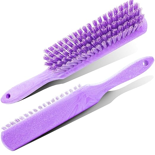 SPARTA Handheld Soft Counter Brush 8 Inch Bristle Span, Multi-Use Dust Brush with 5 Inch Handle for Tables, Countertops, and Delicate Surfaces, Polyester, Purple