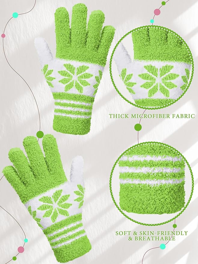 Patelai 3 Pairs Microfiber Plant Dusting Gloves Leaf Cleaning Gloves for Indoor Plants, Blinds, Furniture, House(Yellow, Pink, Blue, White,Large)