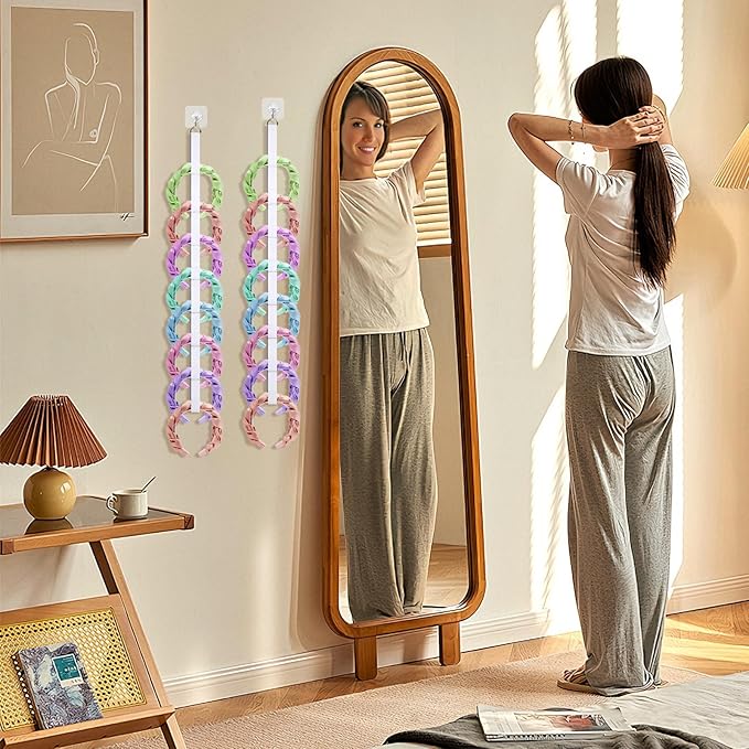 3 Pcs Headband Holder Organizer, Hanging Headband Storage for Women, Hair Hoop Display Hair Accessories Organizer for Shop Bedroom College Dorm Decor(White)