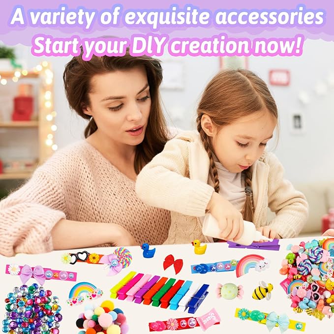 80 Set Cheer Pins Spirit Clips Clothes Wooden Pins for Backpacks Include 90 Mini Resin Animals 30 Mini Bows 500 Beads Cheer Clothespins Decorations Ribbon Team Classroom Cheer Gifts Bulk（Colorful）