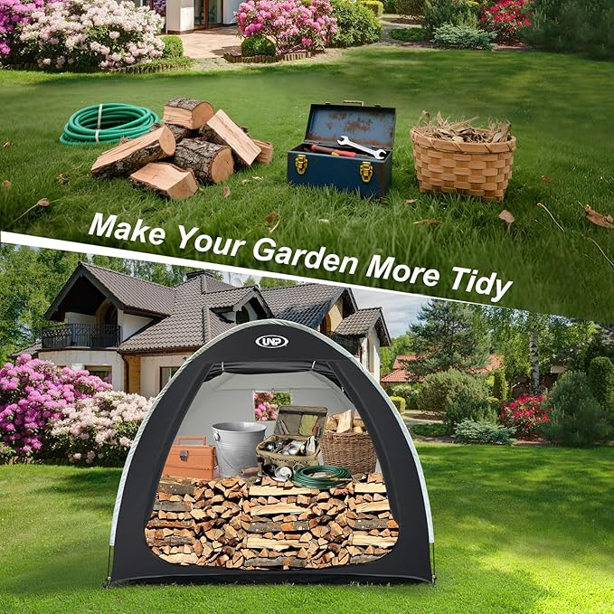 UNP Bike Storage Shed Tent, Portable Outdoor Bike Storage Tent with 210D Oxford Thick PU4000 Waterproof for 1/2/3/4 Bikes, Bike Covers Storage Shed for Bicycles, Lawn Mower, Garden Tools