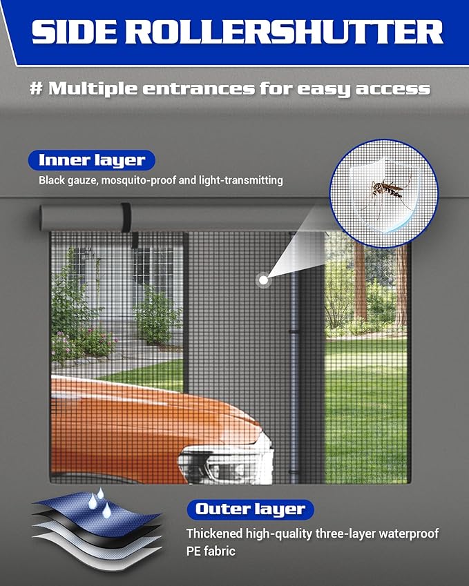 13x20 FT Heavy Duty Carport, Portable Garage Waterproof & UV Protected Car Canopy with Reinforced Steel Frame, Outdoor Shelter for Cars, Trucks, Vans, RVs, Home Party, and Workshops